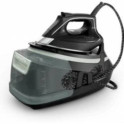 Centro de planchado - Rowenta Eco Steam Pro DG9621, 2800 W, 7.8 bar, 140 g/min, Golpe Vapor 500 1.3 L, Suela Microsteam 400 HD 3D Laser, Verde