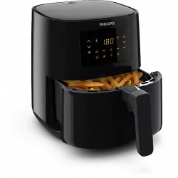 Freidora de aire - Philips HD9252/90 Airfryer, 4 raciones, Tecnología Rapid Air, App NutriU, Negro