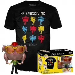 Funko Pop & Tee Friends Funko Mónica con Turkey + Camiseta Talla L