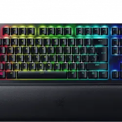 Teclado gaming - Razer Huntsman V2 Tenkeyless (Purple Switch), USB-C, Retroiluminación Chroma RGB, Negro