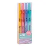 Blíster 4 Marcadores Apli Retractable Highligther Pastel