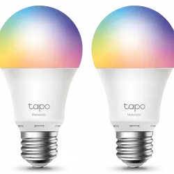 Bombilla inteligente - TP-Link Tapo L530E, Pack 2, LED 806 Lm, 8.7W, RGB, Control por voz, WiFi, E27