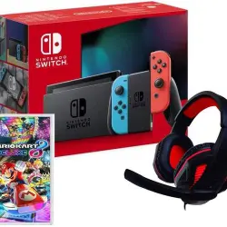 Consola Nintendo Switch Azul/Rojo + Mario Kart 8 + Auriculares