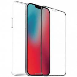 Funda + protector pantalla - Muvit MCPAK0041, Para iPhone 12 Pro Max, Transparente