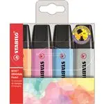 Set 4 marcadores  STABILO BOSS ORIGINAL colores pastel