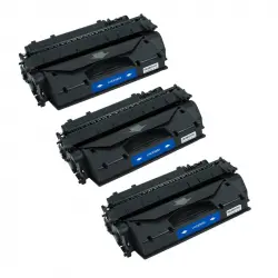 Zipzap Tóners Compatibles HP CE505X Negro Pack 3