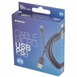 Cable USB - Woxter de Carga Micro USB/ USB, PS4