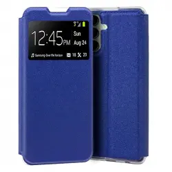 Cool Funda Flip Cover Liso Azul para Samsung A145 Galaxy A14 / A14 5G