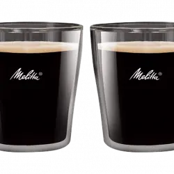 Set de vasos - Melitta Doble Cristal Pequeños, 80 ml, Para Expreso, 2 Unidades, Transparente