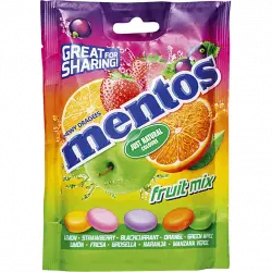 Caramelos - Mentos Fruit Mix, Sabores variados, 160g