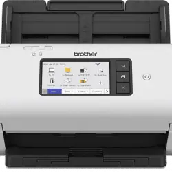 Escáner - Brother ADS4700W, 600 x ppp, 40 ppm, Wi-Fi, Hasta 80 páginas, Táctil, Negro y blanco