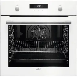 Horno - AEG BEK435120W, Multifunción, Limpieza por agua, 71 l, Función Grill, 60 cm, Blanco