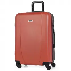 Itaca Tiber Maleta Abs Mediana, Color Coral-antracita