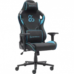 Silla gaming - Newskill Takamikura V2, 4D, Hasta 136 kg, Cojín cervical y lumbar, Reposabrazos Azul