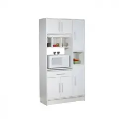 Aparador De Cocina Mady 1 Cajón 91x40x180 Cm Color Blanco Venta-unica