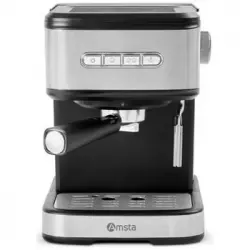 Cafetera Espresso ,amcm87257 Amsta 850 W, 20 Bares, 1,5l, Brazo Doble Salida, Vaporizador, , Negro