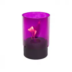 Chimenea De Etanol De Sobremesa De Cristal Templado Violeta