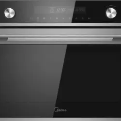 Horno con microondas - Midea MCO4550TMM, Multifunción, Limpieza por agua, 50 l, 59.5 cm, Integrable, Negro