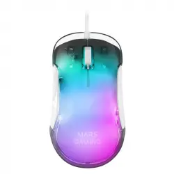 Mars Gaming MMGLOWW Ratón Gaming RGB 12800 DPI Blanco