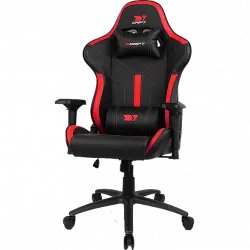 Silla gaming - Drift DR350, Polipiel, Reposabrazos 4D, Ruedas silenciosas, Inclinación, Rojo