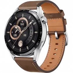 Smartwatch - Huawei New Classic Watch GT3, 46mm Classic, 14 días, Ritmo cardiaco, SPo2, IA+100 deportes, Acero, Marrón