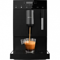 Cafetera superautomática - Cecotec Cumbia Cremmaet Compact Steam, 19 bar, 1470 W, Thermoblock, Plug&Play, 5 niveles, Autolimpieza, Vaporizador, Negro