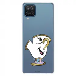 Funda Oficial de Disney Chip Potts Silueta Transparente de La Bella y la Bestia para Samsung Galaxy A12