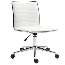 Vinsetto Silla de Oficina con Altura Ajustable Blanco