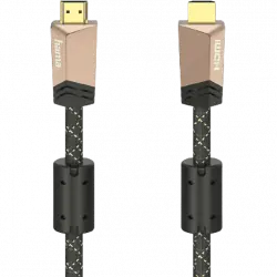 Cable HDMI - Hama 00205025, 4K, Ultra HD, Metal, 1.5 m, 100 Mbit / s, Negro