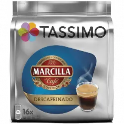 Cápsulas monodosis - Tassimo MARCILLA DESCAFEINADO, Café Largo, 16 cápsulas