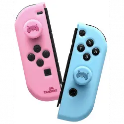 Funda - FRE-TEC Tanooki, Para Nintendo Switch, Joy-Con, Izquierdo y derecho, Rosa, Azul + Grips