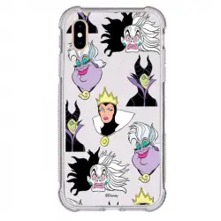 Funda Oficial de Disney Villanas Patrón Brillantina para iPhone XS Max