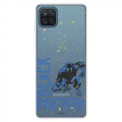 Funda Oficial de Marvel Black Panther Fondo Puntos Amarillos para Samsung Galaxy A12