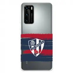 Funda Para Huawei P40 Del Huesca Rayas Transparente - Licencia Oficial Sd Huesca