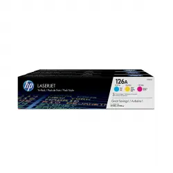HP - Pack De 3 Tóner Originales LaserJet 126A Tricolor (CF341A)