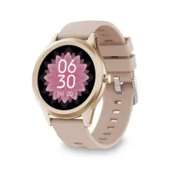 Smartwatch Ksix Globe, Pantalla Ultrafina 1.28" Multitáctil, 5 Días, App, Monitoreo Salud, Modo Multideporte, Sumergible, Rosa