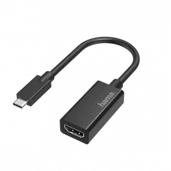 Adaptador - Hama 00205160 de vídeo, enchufe USB-C Toma HDMI™, Ultra-HD 4KNegro