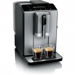 Cafetera superautomática - Bosch TIE20504, 15 bar, 1300 W, 2, Diamond titanium metallic