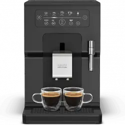 Cafetera superautomática - Krups EA8708 Intuition Essential Digital, 1450 W, 2.3 L, 15 bar, 2 Tazas, Sistema Quattro Force, Retroiluminación, Negro