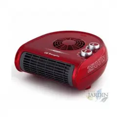 Calefactor Horizontal Orbegozo. Dos Niveles De Potencia: 1250w-2500w. Color Rojo. Selector Rotativo De Tres Posiciones.