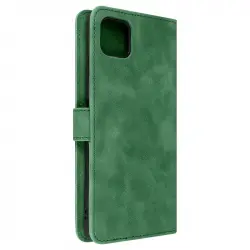 Forcell Funda Efecto Ante con Tarjetero Verde para Samsung Galaxy A22 5G