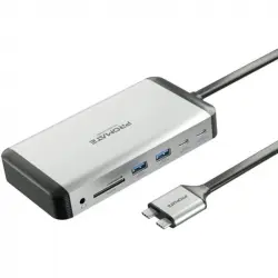 Promate VersaHub-MST Hub USB-C 13 en 1 Multipantalla HDMI Dual 60Hz