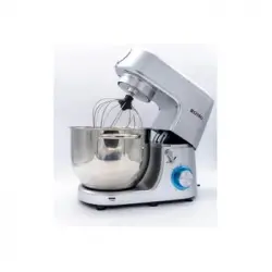 Amasadora, Batidora Y Picadora De Carne 1500w. Procesador Alimentos Profesional 7l, 6 Velocidades. Color Gris