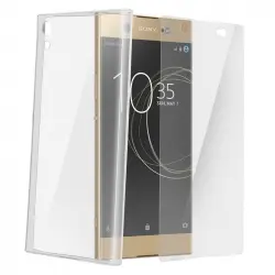 Avizar Funda Silicona Transparente + Cristal Templado para Sony Xperia XA1 Ultra