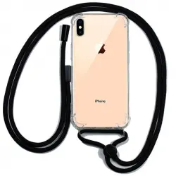 Cool Funda Transparente con Cordón Liso para iPhone XS Max