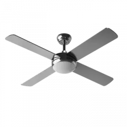 Evvo Ventilador De Techo Con Luz Y Mando V516 Steel, Silencioso, Ø132cm, Acabado Acero, 4 Aspas, 3 Velocidades, 65w, Temporizador