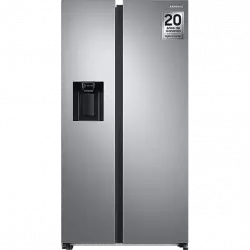 Frigorífico americano - Samsung RS68A884CSL, No Frost, 178cm, 634l, Twin Cooling Plus™, Dispensador hielo & agua, Inox