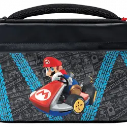 Funda - PDP Mesenger Case Glow Kart Drift, Compartimentos accesorios, Para Nintendo Switch, Azul