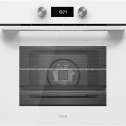 Horno compacto - Teka CRIST HLC 8400 WH, Multifunción, Limpieza por agua, 44 l, 46 cm, Encastrable, Blanco