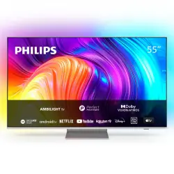 Philips - TV LED 139 cm (55') Philips 55PUS8807/12 UHD 4K, Android TV, Inteligencia artificial, HDR10+, Dolby Vision & Dolby Atmos (Reacondicionado a estrenar).